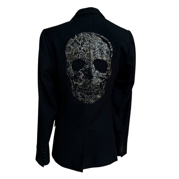 Zadig & Voltaire Veda Bis Deluxe Skull Rhinestone Blazer Size S - Picture 6 of 15